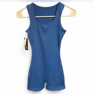 Wild Fable Blue Ribbed Romper